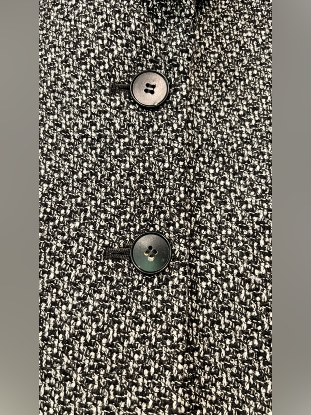 Talbots Charcoal Herringbone Two-Piece Suit Vintage Size 4 NWT - Picture 4 of 6